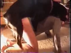 By the fuck of a dog, a little lad can have enjoyment.